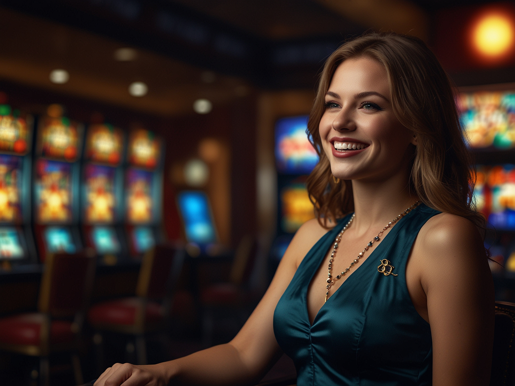 Gracz świętujący wygraną przy automacie Duel Casino